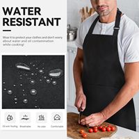 Tablier sans manches en coton/polyester réutilisable avec logo personnalisé, rose, coloré, imperméable, ignifuge, avec poche, pour salon de manucure, cuisine
