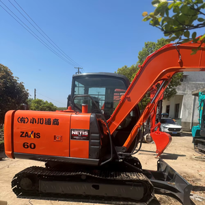 Japón Hitachi ZX60 6.35TON usado pequeño excavadora sobre orugas motor hidráulico caja de cambios PLC núcleo equipo de construcción de edificios - Product Image 1