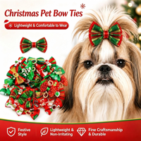 Élégants accessoires fantaisie imprimés animaux pour chiens et chats : nœuds papillon et nœuds pour toutes les saisons, fournitures de Noël pour animaux de compagnie