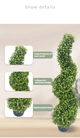 Arbre Bonsaï Réaliste Créatif pour Intérieur et Extérieur, Décoration Paysagère, Arbre en Spirale en Forme de Serpent Milan, Plante Moderne à Spirale Épissée