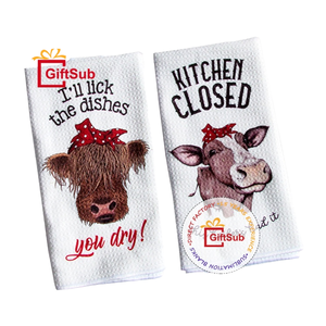 100% Polyester Eco-Friendly Rectangle <b>White</b> Tea <b>Towel</b> Sublimation Blank 16*24 Waffle Microfiber Hand <b>Towel</b> Kitchen Use - Product Image 4