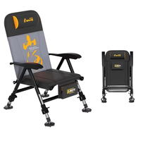 Chaise de pêche pliante professionnelle tout-terrain réglable et inclinable avec sac à dos portable pour la vente en gros