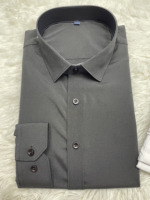 Y-X Chemises pour hommes à manches courtes en polyester et coton avec logo brodé personnalisé Chemises d'affaires décontractées de coupe régulière Chemises de créateurs d'été