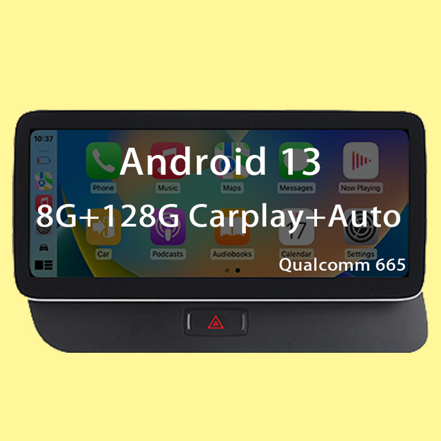 Factory Price Android13 12.5inch Carplay AUTO for AUDI Q5 2009-2016 8G+128G Car Video Players GPS Navigation Qualcomm Radio WIFI