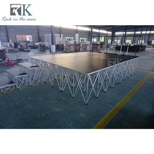 RK Aluminum Folding Stage Platform 1.22m x 1.22m Modular Rectangular Stage Display Equipment for Exhibitions - Product Image 4