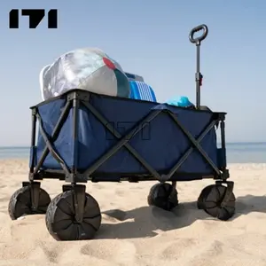Ağır katlanır vagon katlanabilir yardımcı araba açık yaz spor etkinlikleri kamp plaj parkı gezileri için harika