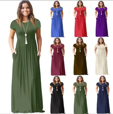 Sexy Women Boho Maxi Club Solid Short-sleeved Vest Dress Bandage Femme Dresses Party Bridesmaids Infinity Robe Longue Long Dress