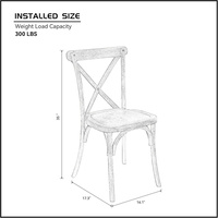 Salle à manger de mariage en plein air empilable Farmhouse Venue Brown Stable Resin Plastic Cross Back X Chair