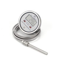 Termometer Digital bimetal Stainless Steel 304, pengukur temperatur tampilan Digital