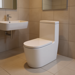 Elite Toilet One Piece Elongated Siphon Flushing Floor Mounted Contemporary Design Bathroom Fixture - Product Image 2