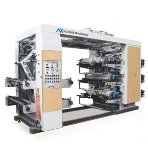 Automatic Glossy Paper Straw Fan Chips Cotton Bag Flexo Printing Press Machine Printer for sale