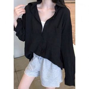 เสื้อแจ็คเก็ตกันแดดลายเรียบสไตล์ใหม่สำหรับผู้หญิง เสื้อคลุมหลวมสบายๆ ตกแต่งกระดุม ดีไซน์บางเบาสำหรับฤดูร้อน - Product Image 4