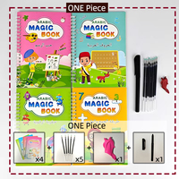 Cahier de calligraphie pour enfants d'âge préscolaire, reliure spirale, impression offset, papier d'art, rainure réutilisable, logo personnalisé, fabrication directe