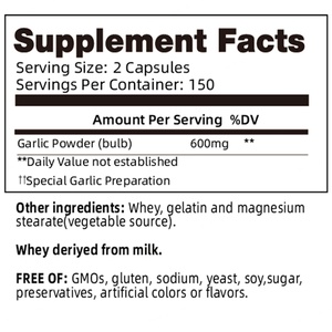 สารสกัดจากกระเทียมพรีเมียม 300 แคปซูล บำรุงสุขภาพหัวใจและหลอดเลือดสำหรับผู้ใหญ่ อาหารเสริมสุขภาพหัวใจและหลอดเลือด - Product Image 2