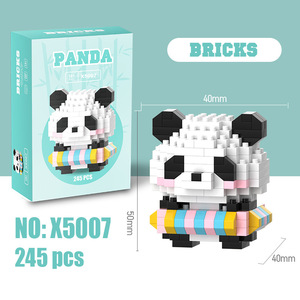 Bloques de Construcción de Diamantes de Plástico en Oferta, Modelo 3D de Animales Kawaii, Mini Figura de Panda, Juguetes de Bloques de Construcción para Regalo de Navidad - Product Image 3