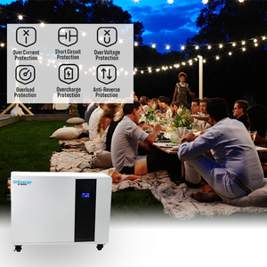 แอปอัจฉริยะ LFP 48V 51.2V 100Ah แบตเตอรี่ลิเธียม LiFePO4 5KW อินเวอร์เตอร์แบบพกพาสถานีพลังงานในบ้าน - Product Image 3