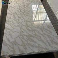 Plaques en PVC, Plaques en marbre, Panneaux muraux en SPC blanc de 3 mm, Panneaux muraux en PVC, Feuille de marbre en PVC, Marbre en PVC de 2900 mm
