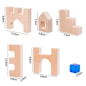 Castillo de cuento de hadas, bloques de construcción de gemas, montaje creativo para niños, juguete educativo, efecto de sombra de luz hecho de madera - Product Image 4