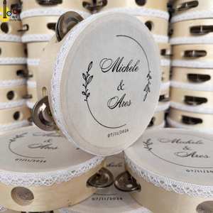 Tambourins portatifs en gros, instruments de musique bruyants pour mariages et fêtes, tambourins de 6 pouces pour l'église, prix du tambourin - Product Image 5