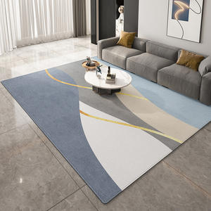 Alfombra Geométrica Abstracta Wan Xinlong, Rectangular, Antideslizante, Estilo Escandinavo, para Sala de Estar, Sofá, Mesa de Centro, Terciopelo Cristal - Product Image 5