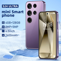 Mini Teléfono Inteligente S24 Ultra, Pantalla LED HD de 4 Pulgadas y 90 Hz, 6 GB de RAM, 128 GB de Almacenamiento, Doble Tarjeta SIM, Cámara HD, Teléfono Móvil de Bolsillo Portátil