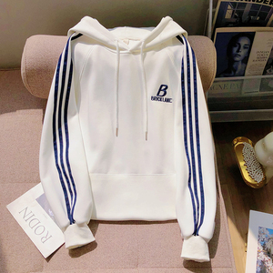 Cárdigan bordado con parche de letras personalizado, suéter con capucha de felpa para hombres y mujeres, sudadera informal holgada con cremallera - Product Image 4