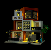 Ensemble de blocs de construction d'appartements urbains XMORK, série Street View, modèle éducatif en plastique pour enfants et collectionneurs