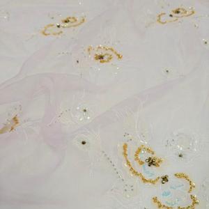高品質のスパンコールビーズ刺繍入りシアーシフォン生地 春夏用ドレスやローブの衣料素材 - Product Image 6