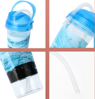 Nouvelle Bouteille d'Eau en Plastique Personnalisable 2026 avec Poignée et Paille – Idéale pour Souvenir