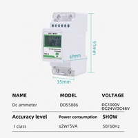 Medidor de Energía Monofásico Digital Eléctrico Prepago con Pantalla LCD para Montaje en Riel, DC1000V, Certificado CE, para Sistemas Fotovoltaicos RUIPEIN
