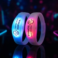 Nous acceptons les commandes urgentes pour les logos personnalisés. Bracelets LED programmables à 15 couleurs, activés par la voix, lumières clignotantes, contrôle DMX, en silicone