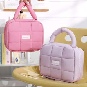 New Arrivals Girls <b>Sweet</b> Cosmetic Case Handheld Puffy Cute Makeup <b>Travel</b> Pouch Bag - Product Image 2