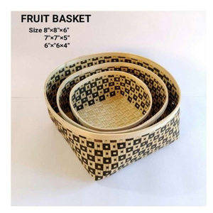 Cesta de Frutas de Bambú Ecológica con Tejido Artesanal Resistente para Almacenamiento en la Cocina, Centros de Mesa para Comedor, Mercado de Agricultores - Product Image 6