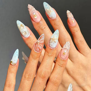 Nouveau style, <span class=keywords><strong>prix</strong></span> spécial, ongles 3D à coller avec colle pour femmes, nouvelle mode, marque privée - Product Image 2