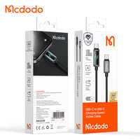 Câble de charge rapide Mcdodo 263 New 3A USB-C 36W avec affichage LED, vitesse de charge visible, câble de données en alliage de zinc PD pour appareils numériques intelligents