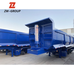 ZW Group 3/4 Axle 80 Ton Dump Semi Remolque Transporte Carbón Arena Volquete Semi Remolque Zimbabue - Product Image 5