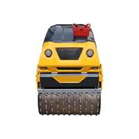 Mini-compacteur vibratoire diesel 1300 kg à commande à distance, direction articulée, avec tambours à pattes de mouton, compactage hydraulique complet