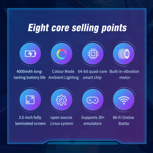 XF35H Reproductor de juegos portátil RK3326 Soporte WiFi Consola de juegos portátil Pantalla de 3,5 pulgadas Consolas de videojuegos Consola De Jeux Vidé<span class=keywords><strong>o</strong></span> - Product Image 6