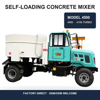 Camion malaxeur à béton de 1,5 m3 avec système hydraulique, machine à malaxer le béton pour projets de construction