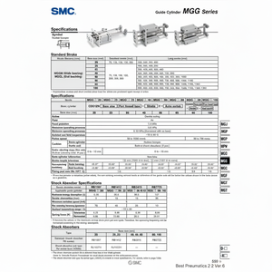 Cilindro de guía neumática SMC - Product Image 1