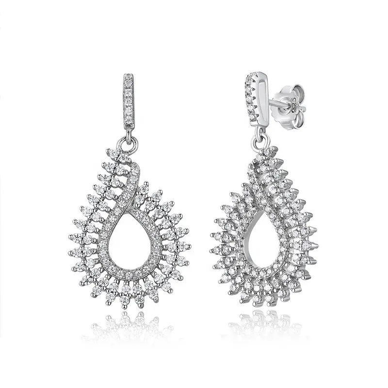 Wholesale High Quality Anniversary Birthday Gift Luxury Classic Jewelry 925 Sterling Silver Earrings For Women