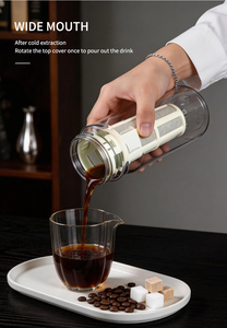Cafetière portable isotherme en Tritan sans BPA, infuseur à café glacé en plastique <span class=keywords><strong>avec</strong></span> <span class=keywords><strong>filtre</strong></span> amovible - Product Image 6