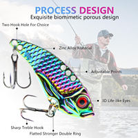 XUHANG JF50 VIB Blade Bait Set de 5 leurres mixtes styles A/B 5g-20g en alliage de zinc, coulants, longue portée pour brochet, brochet de rivière et lac