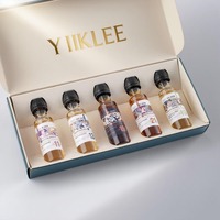 6 bouteilles d'huile essentielle et de parfum 3ml 5ml 10ml Rollerball Bouteille en verre Discovery Set Box Custom Ondulé Mailer W/ Paper Insert