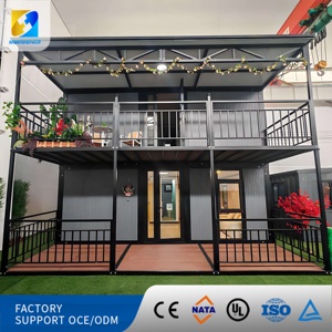 Casa Contenedor Modular Prefabricada de Lujo Moderna de 2 Pisos, Plegable y Expandible, con Terraza y Baño, para Villa, Oficina o Residencia - Product Image 2