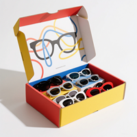 Étui pour lunettes de soleil de couleur personnalisée boîte d'emballage en carton ondulé boîte d'abonnement pour lunettes boîte d'expédition postale