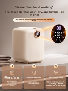 Lave-linge et sèche-linge mini automatique intégré à chargement par le haut 110V pour sous-vêtements et chaussettes - Product Image 5