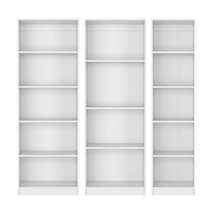 Juego de Sala de Estar Clawson de 4 Piezas con 4 Librerías Blancas y Estantes para Libros - Product Image 2
