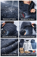 Veste de ski imperméable pour femmes OEM, veste d'hiver chaude coupe-vent à capuche, veste de neige, fourniture d'usine