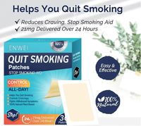 Nouvelle Tendance Chaude : Patchs Anti-Tabac OEM Step 1 21mg, Matériel Herbal, Herbes Naturelles, Usage Domestique, Personnalisable en Usine